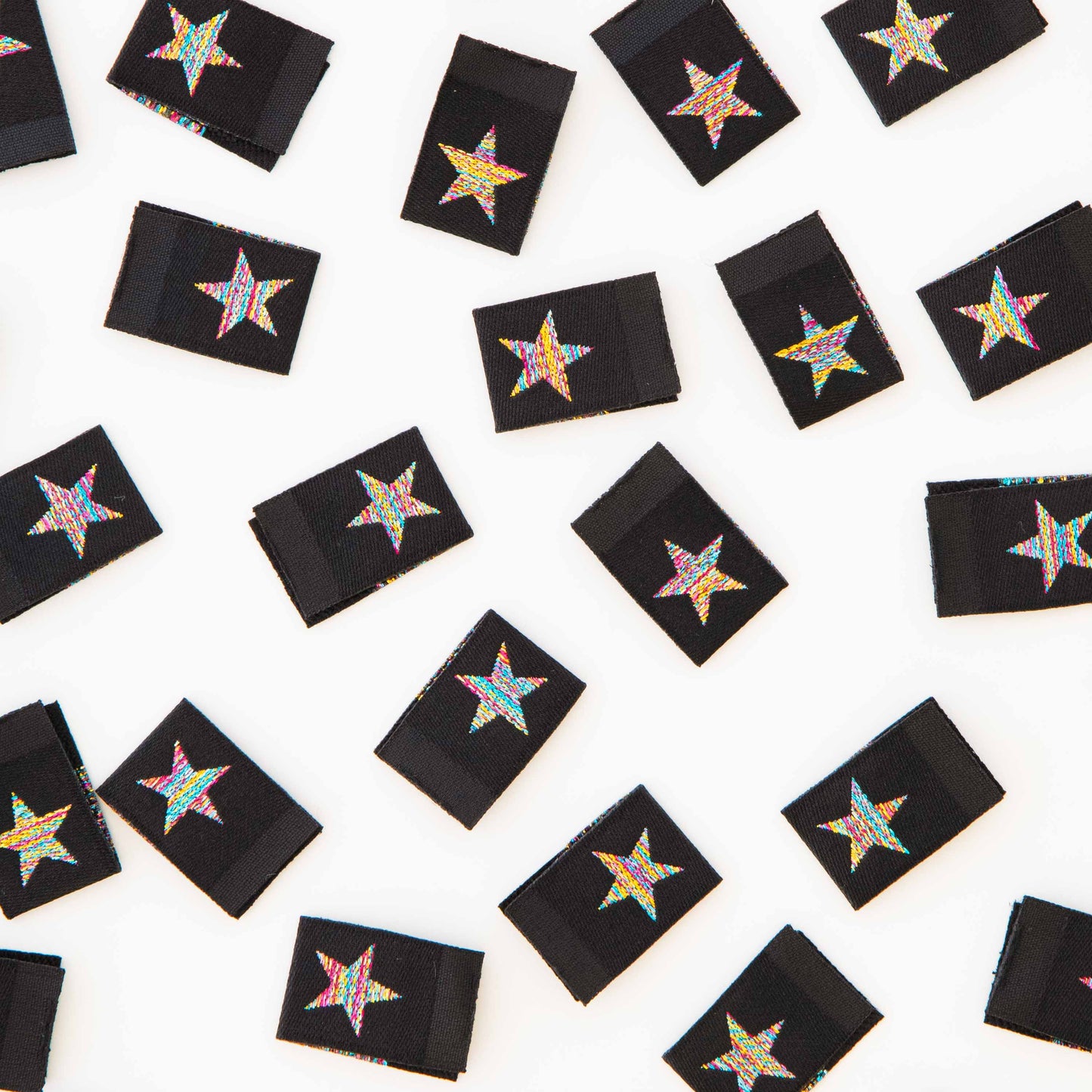 Metallic Rainbow Star Labels image 1