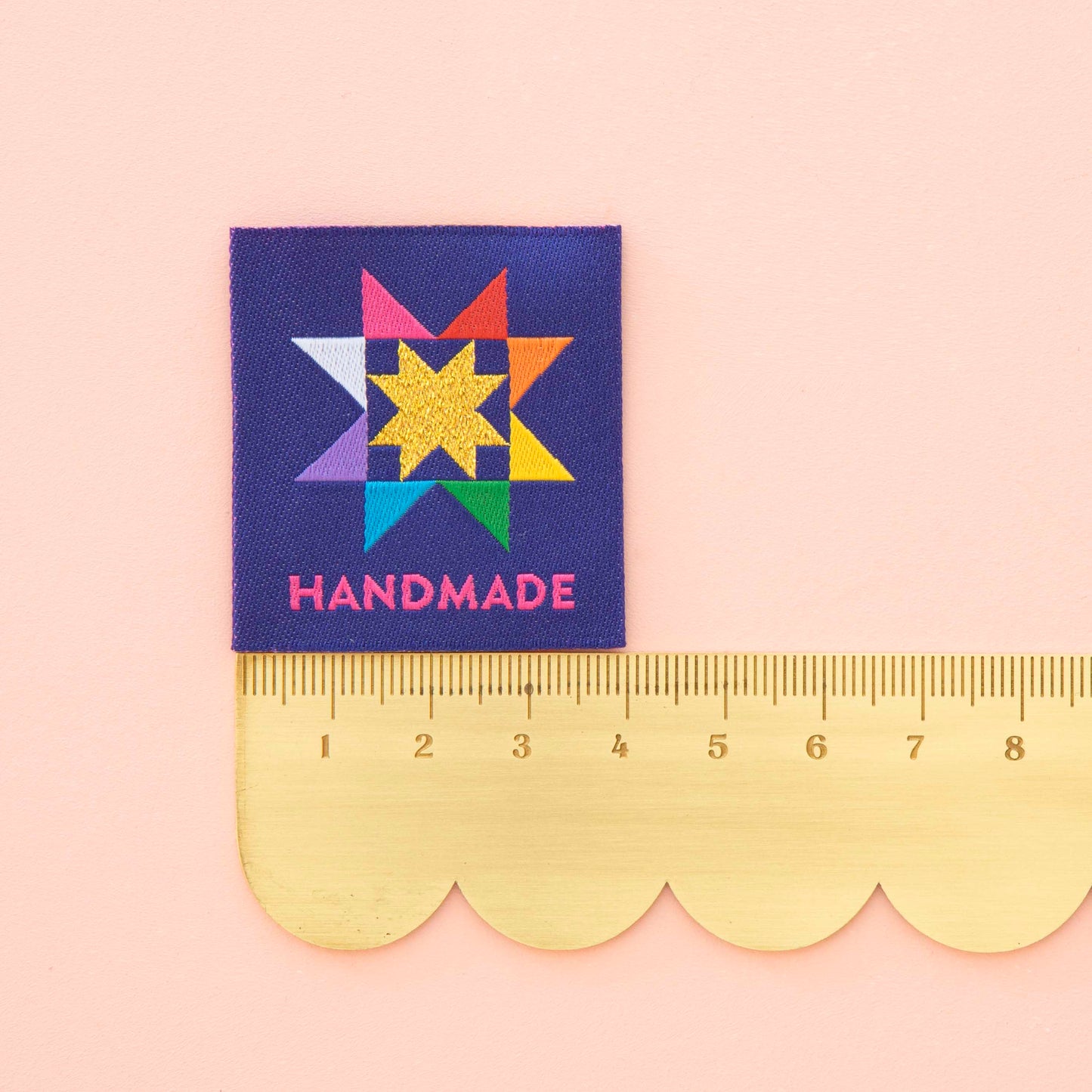 Handmade Quilt Star Large Woven Label image 3