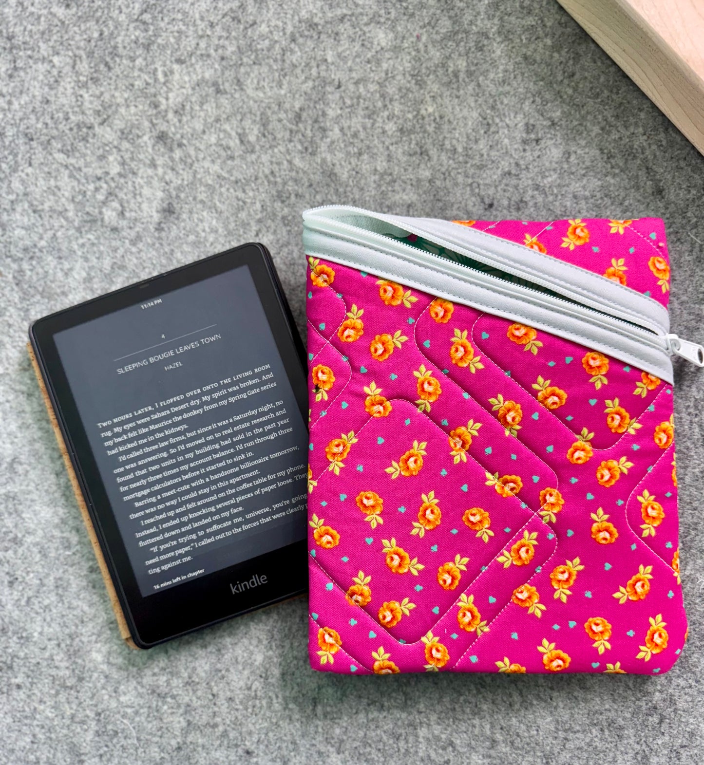 Quilted Kindle Pouch
