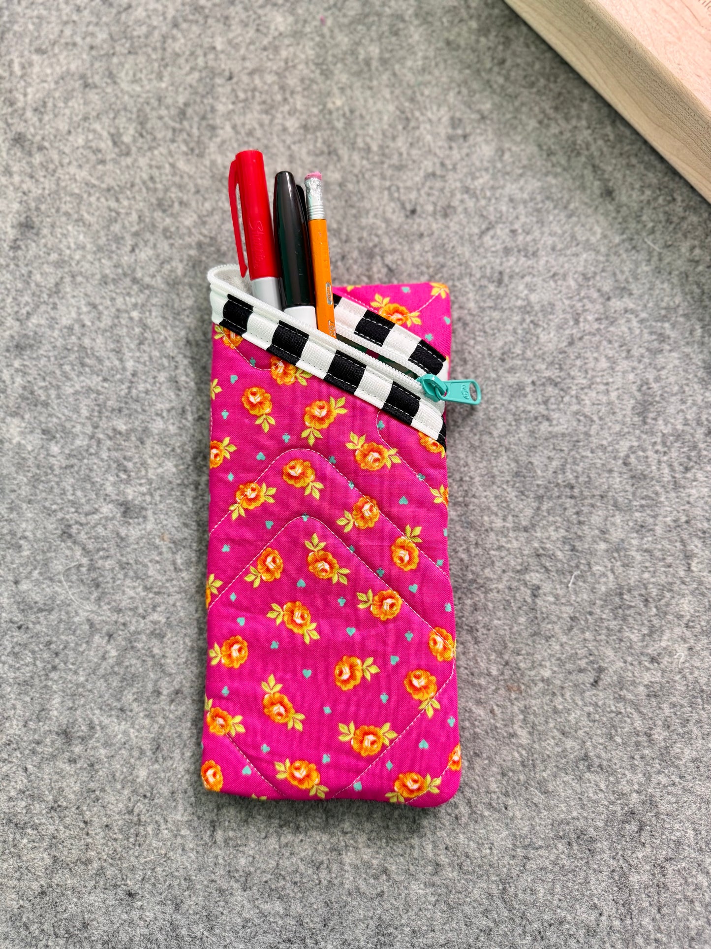 Quilted Pencil/Eyeglass Case