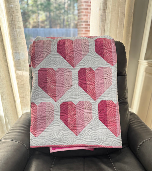 Infinite Hearts Completed Quilt