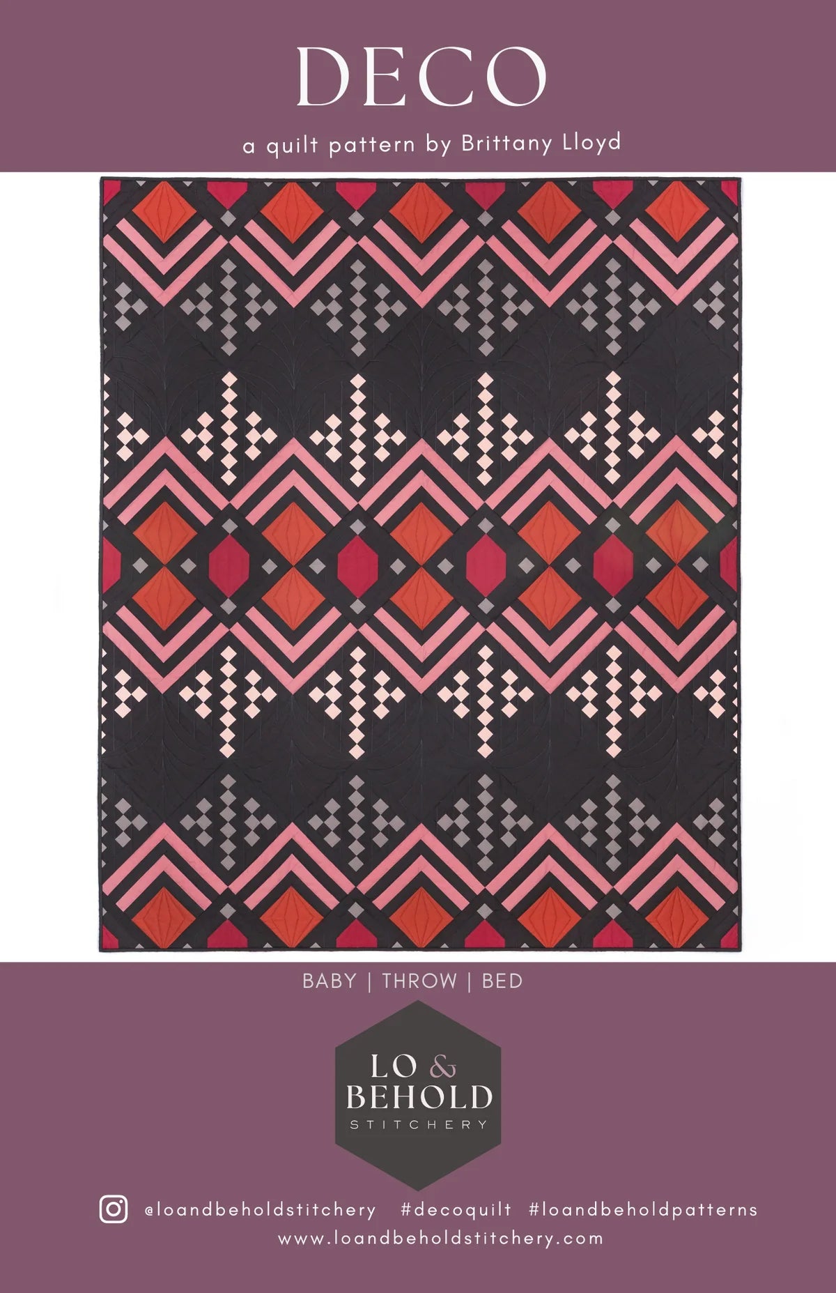 Multi Color Deco Throw Quilt Kit