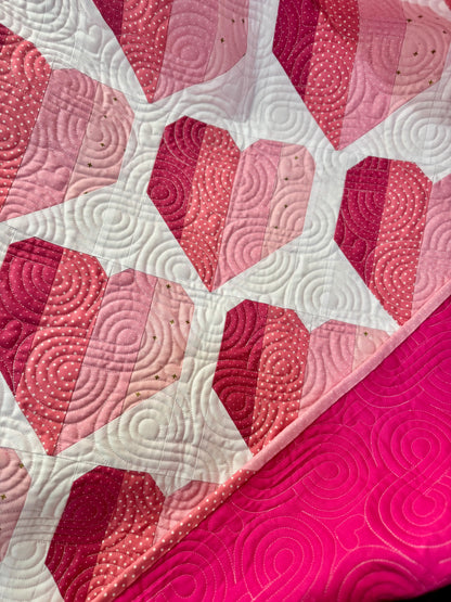 Infinite Hearts Completed Quilt