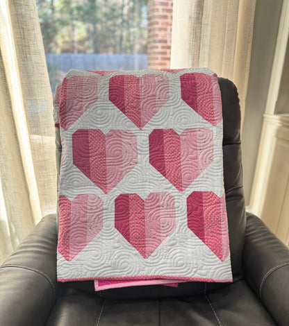 Infinite Hearts Completed Quilt