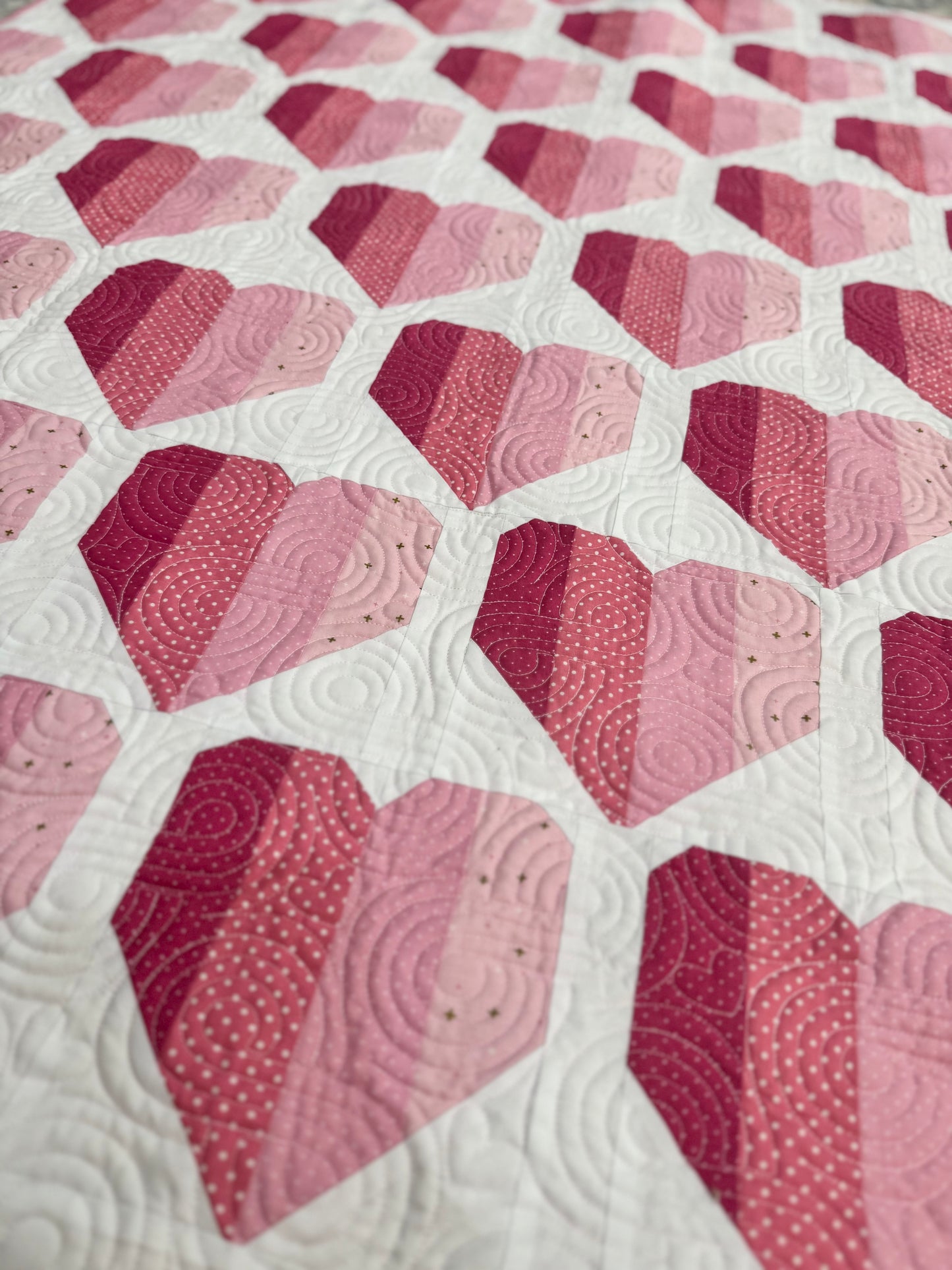 Infinite Hearts Completed Quilt