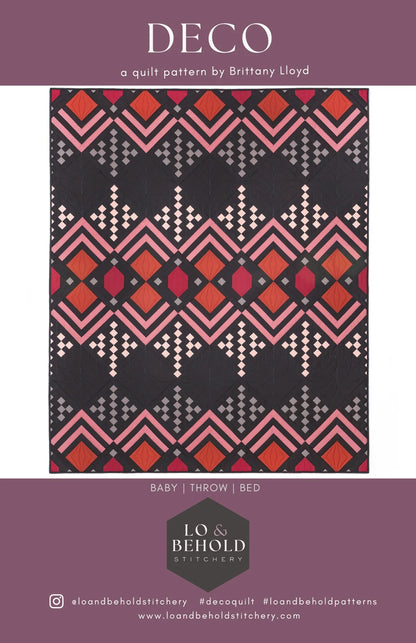 Multi Color Deco Throw Quilt Kit