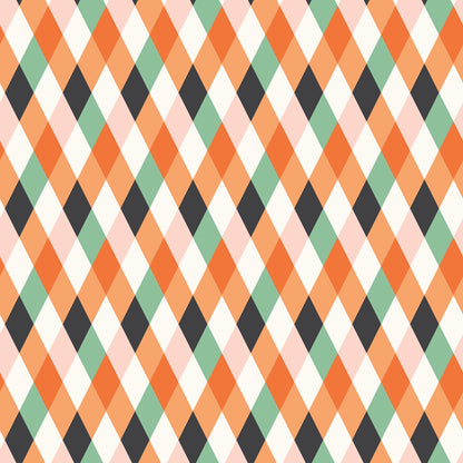 Frank and Friends Diamond Multi Quilting Cotton Fabric