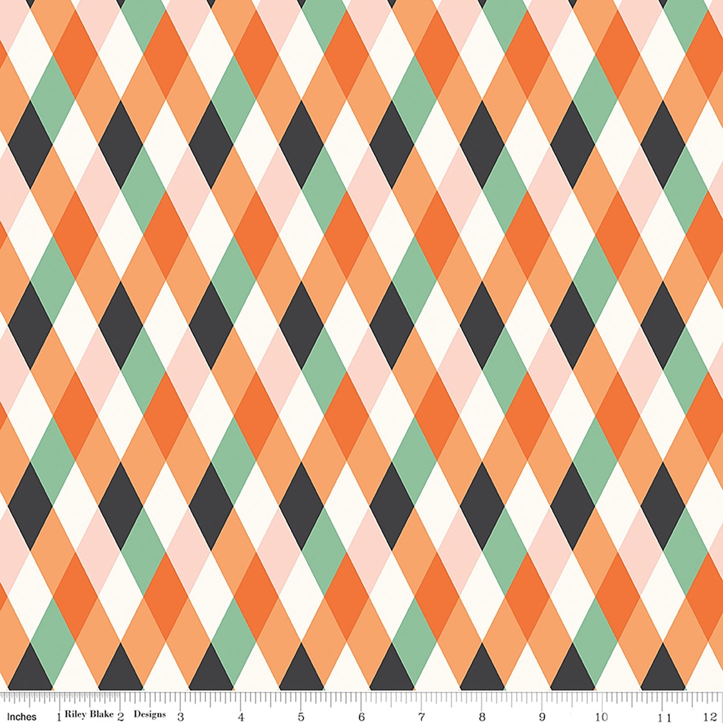 Frank and Friends Diamond Multi Quilting Cotton Fabric