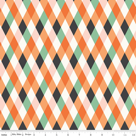 Frank and Friends Diamond Multi Quilting Cotton Fabric