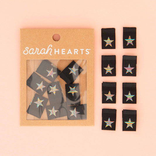 Metallic Rainbow Star Labels image 0