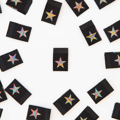 Metallic Rainbow Star Labels image 2